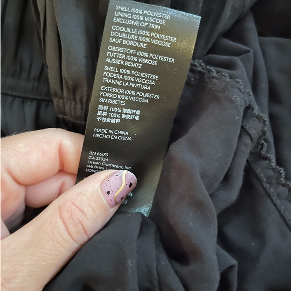 Satin-feel Anthropologie dress in Black (orange only for photo) - Picture 8 of 14